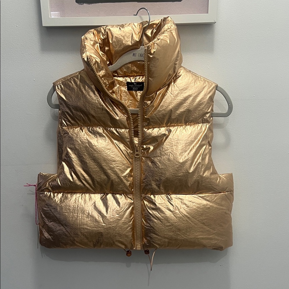 Simply Southern Metallic Gold Vest